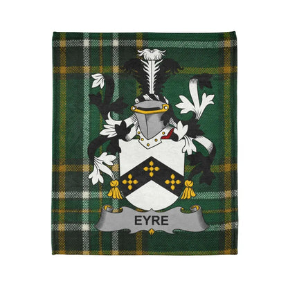 Family Crest Plaid Blanket with Green and Gold product