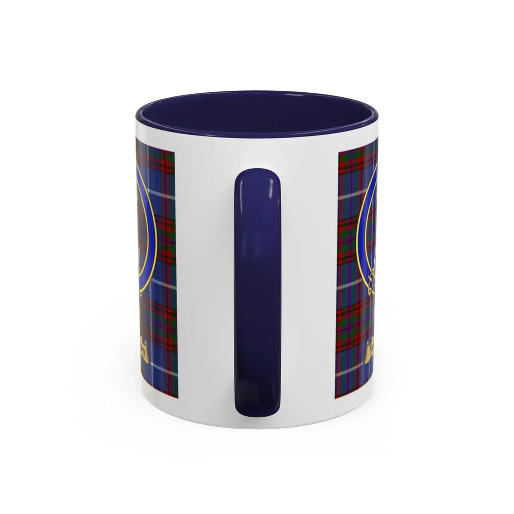Yorstoun clan crest mug shown in 11 oz and 15 oz sizes