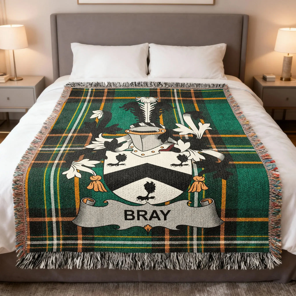 Bray Family Crest Green Plaid Decorative Throw product type