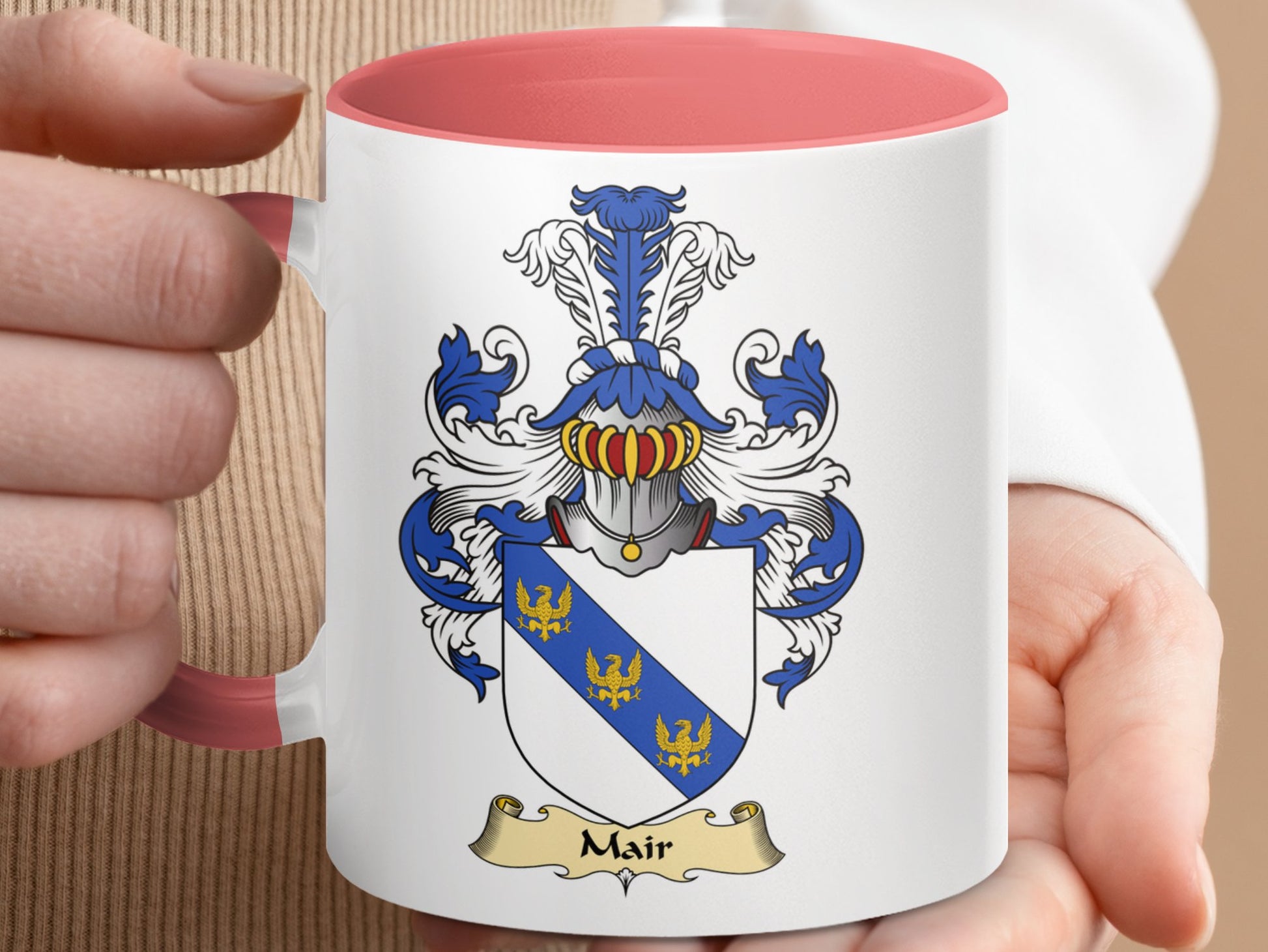 Elegant Mair Scottish Clan Surname Coat of Arms Mug - Living Stone Gifts