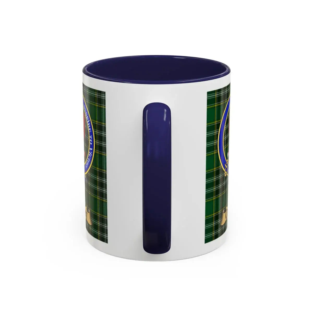 Curry clan crest mug shown in 11 oz and 15 oz sizes