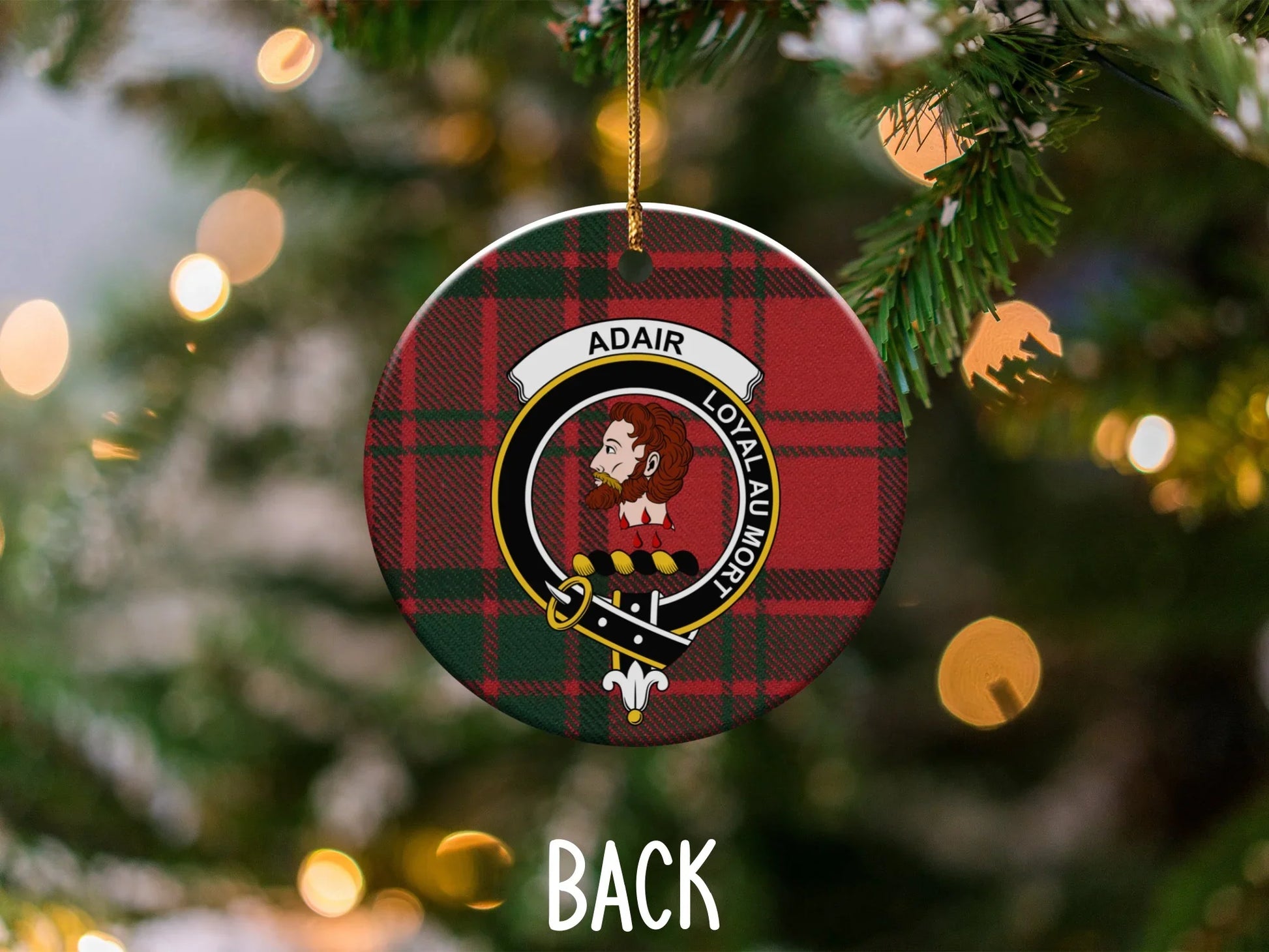 Adair Loyal Au Mort Custom Round Ornament product