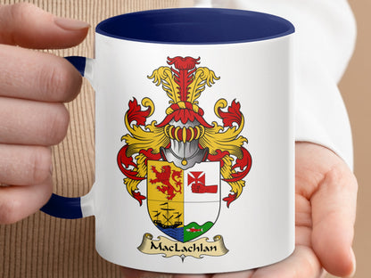 MacLachlan Scottish Coat of Arms Accent Coffee Mug - Living Stone Gifts