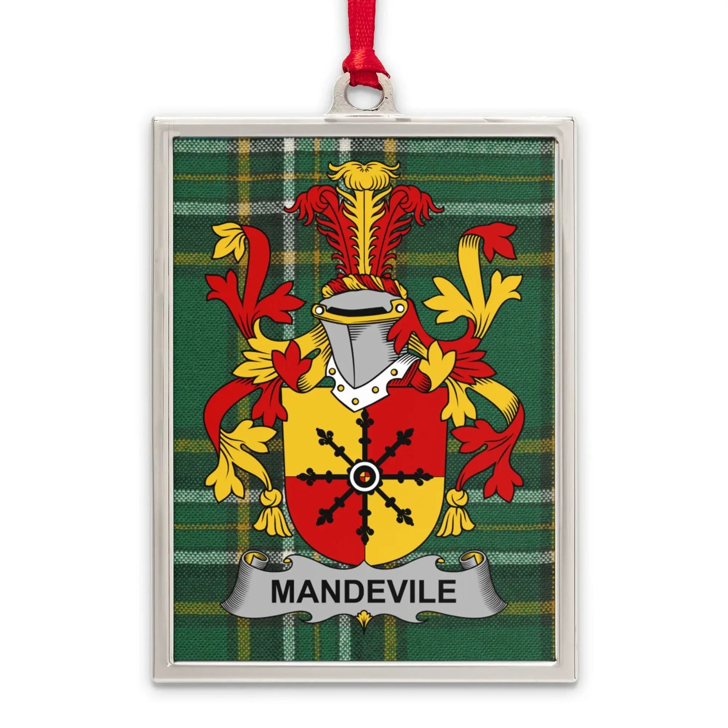 Mandevile Family Crest Personalized Ornament product