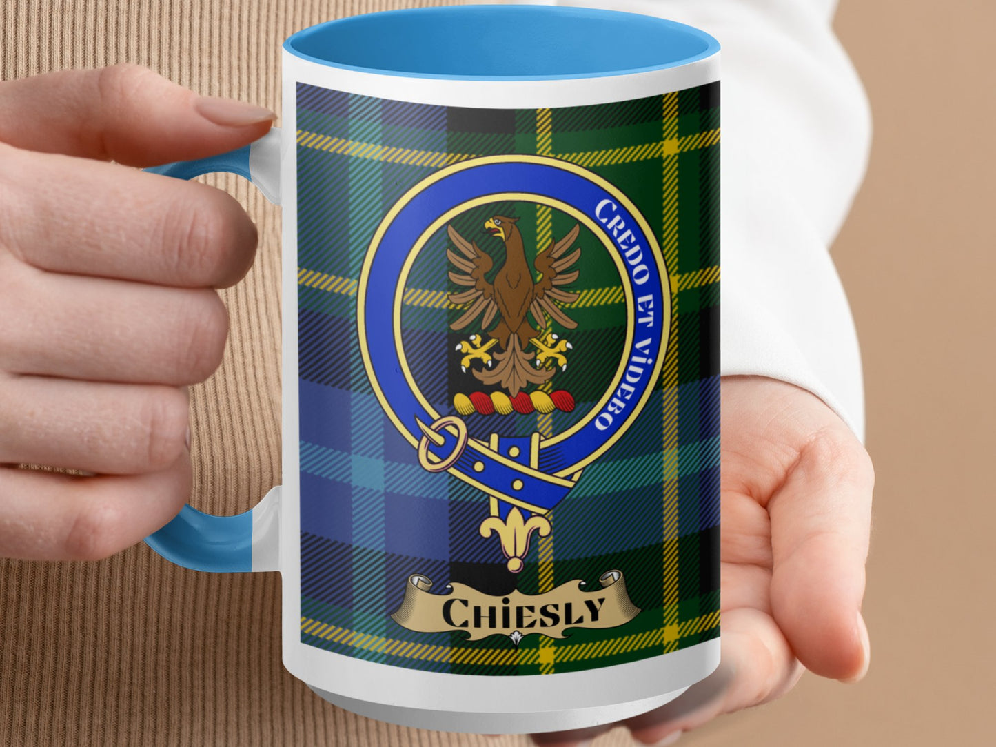 Clan Chiefly Scottish Tartan Crest Mug - Living Stone Gifts