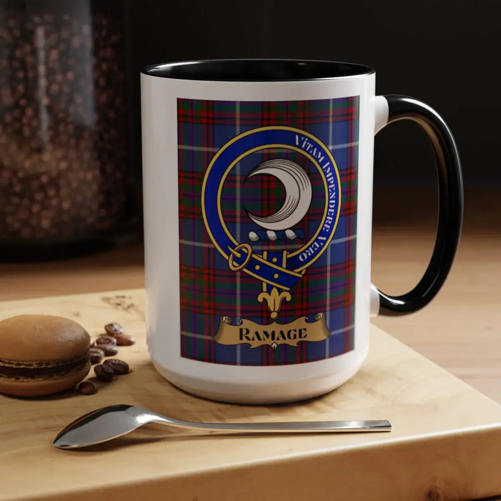 Scottish Clan Ramage Tartan Plaid Ceramic Mug
