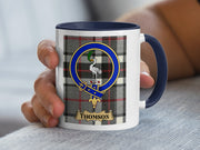 Thomson Clan Crest Tartan Mug