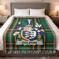 Dolphin Family Crest Green Tartan Blanket product type