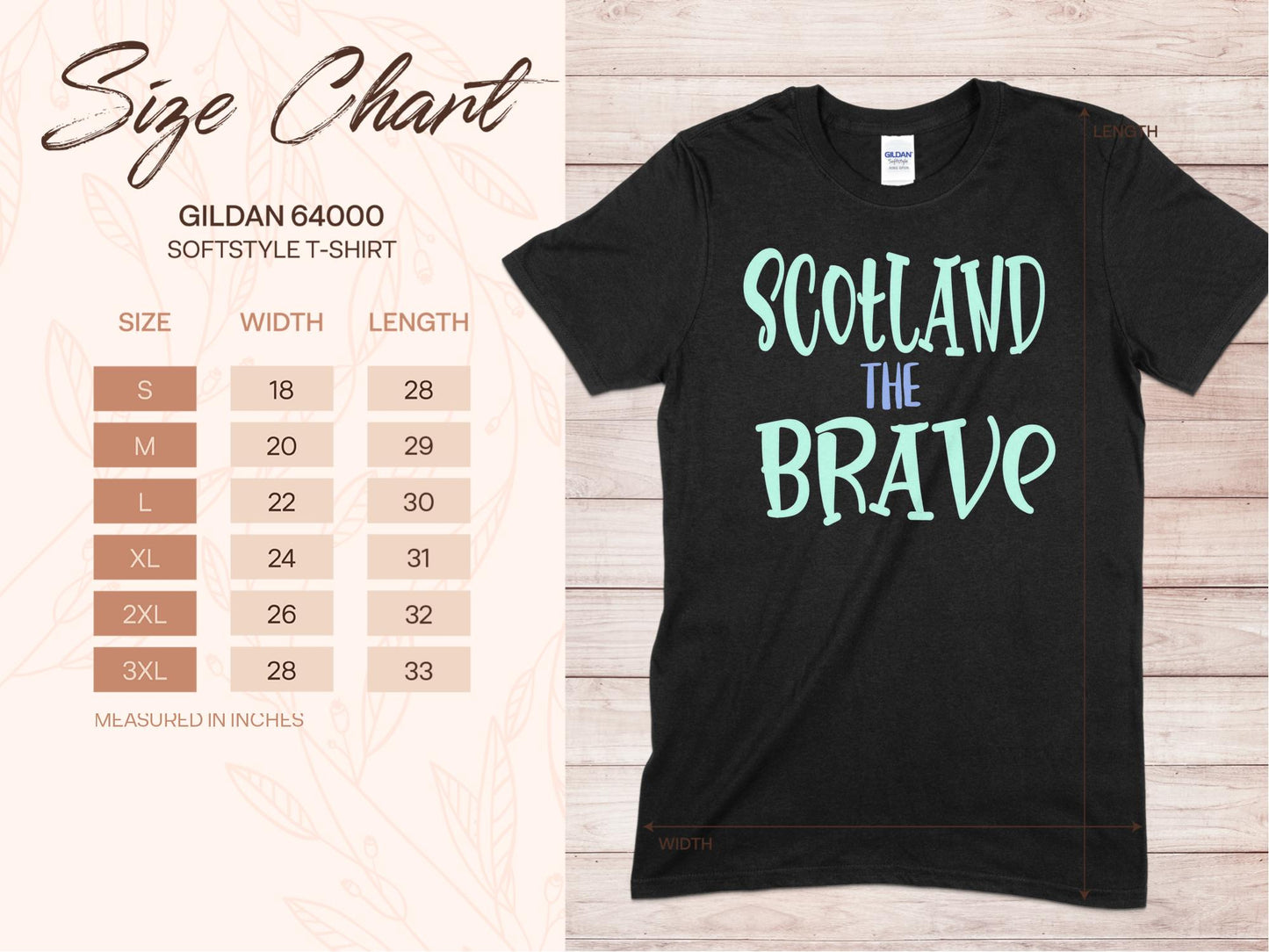 Scotland The Brave Graphic Print T-Shirt - Living Stone Gifts