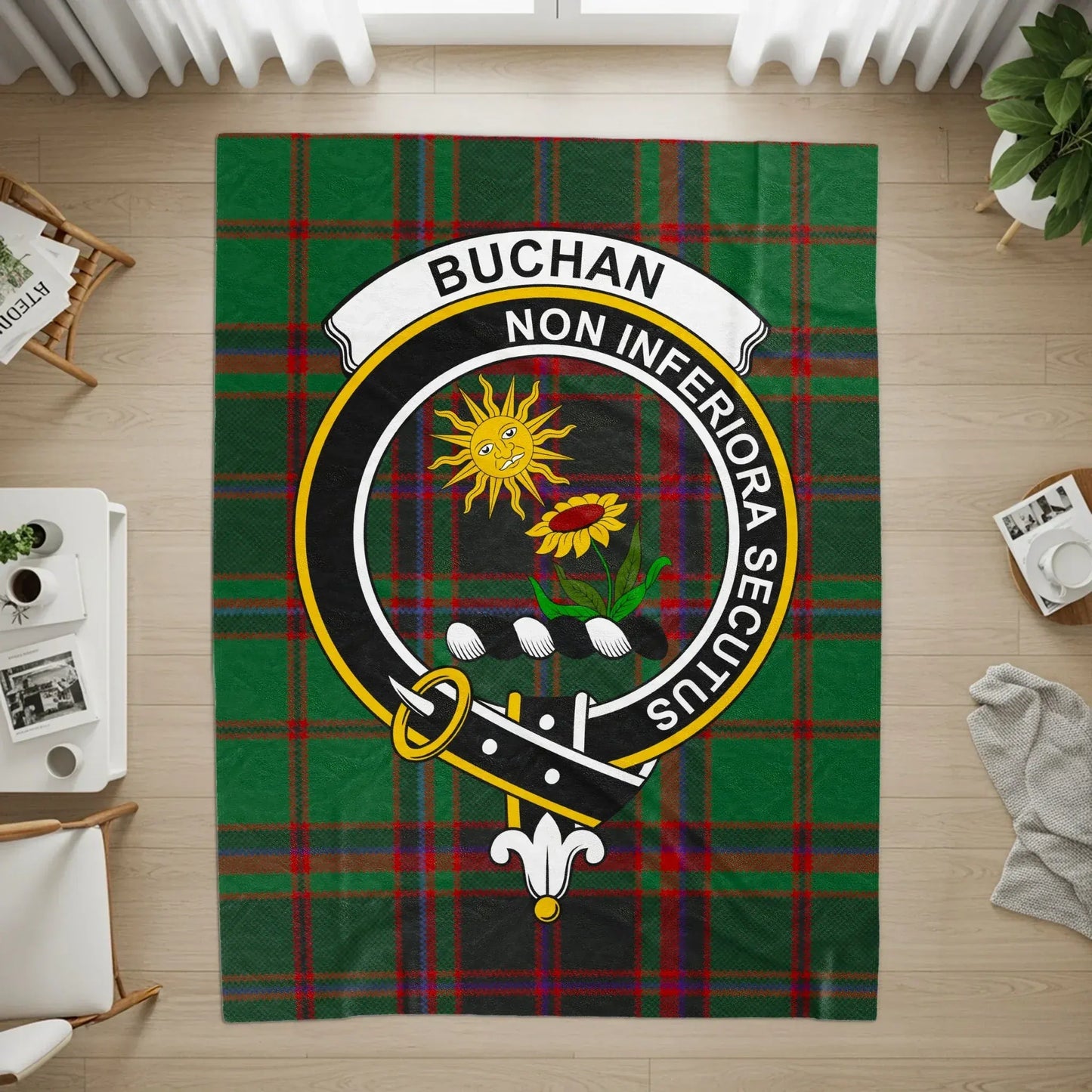 Buchan Non Inferiora Secundis Crest Tartan product type