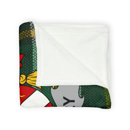 Cozy Heraldic Insignia Green and White Blanket product
