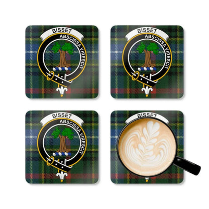 Bisset Crest Plaid Pattern Square Coffee Coaster product