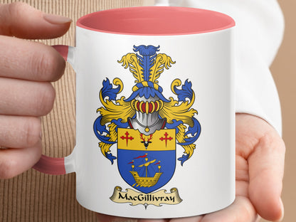 MacGillivray Family Coat of Arms Accent Coffee Mug - Living Stone Gifts