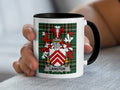 Langton Irish family crest black accent mug