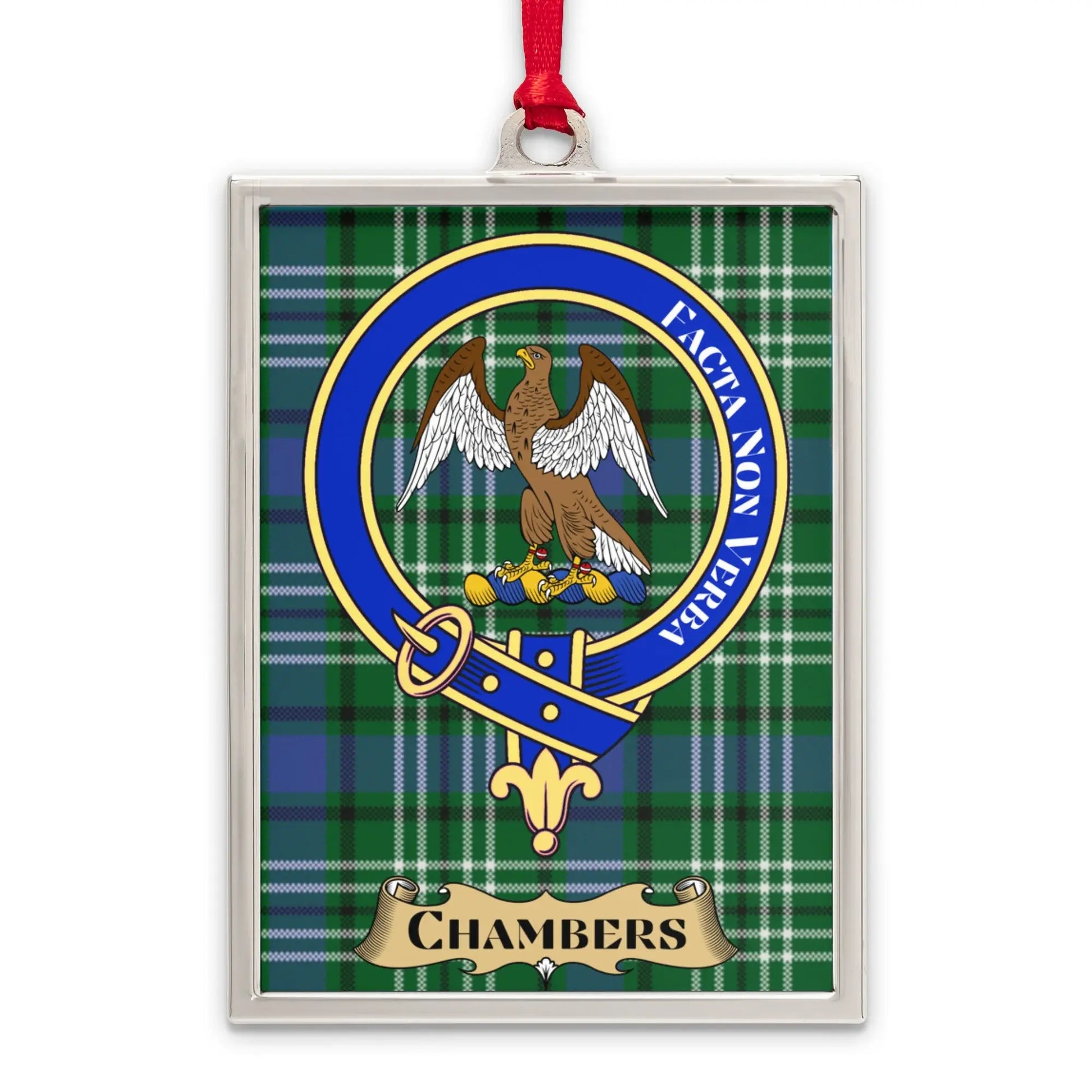 Chambers Family Crest Plaid Tartan Ornament product