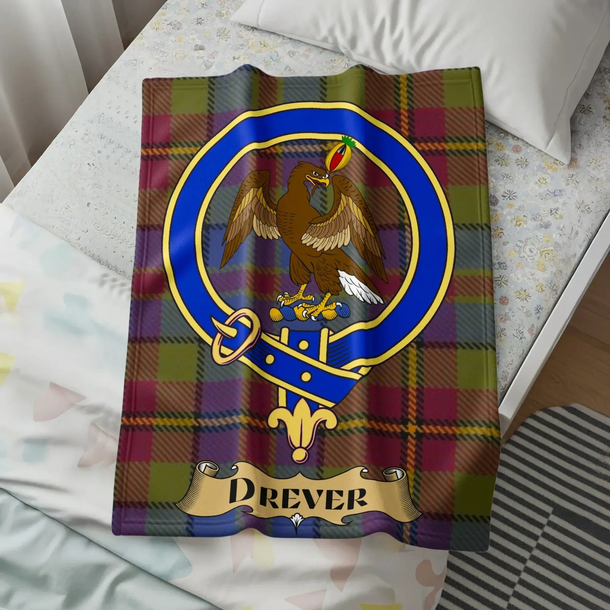 Highland Clan Crest Tartan Plaid Blanket Product