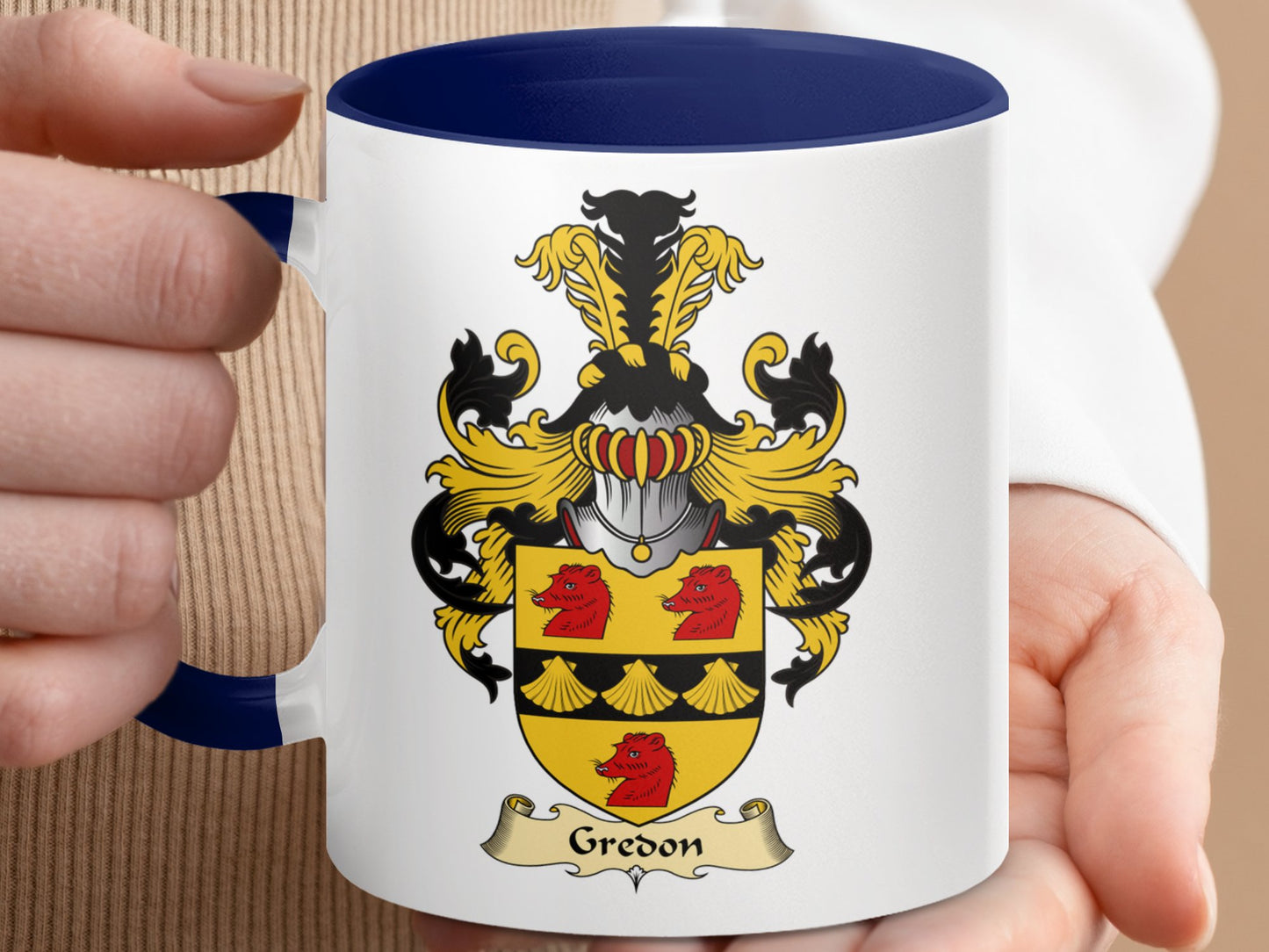 Creighton Family Scottish Clan Crest Emblem Mug - Living Stone Gifts