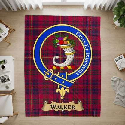 Walker Family Crest Emblem Plaid Rug product