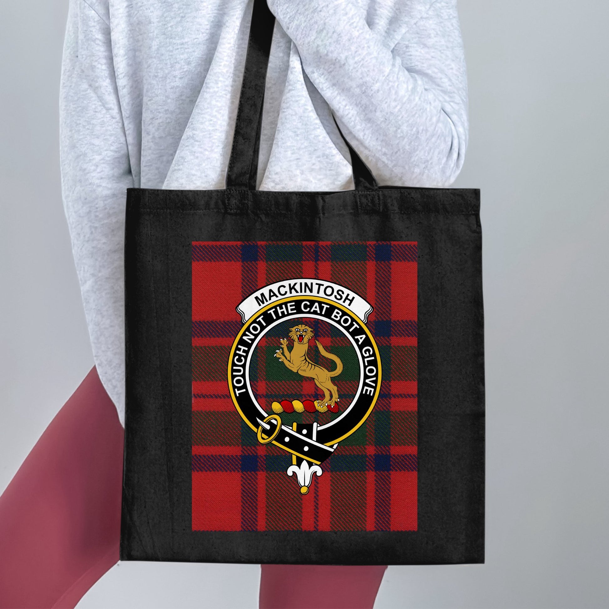 Mackintosh Scottish Clan Crest Tartan Tote Bag - Living Stone Gifts