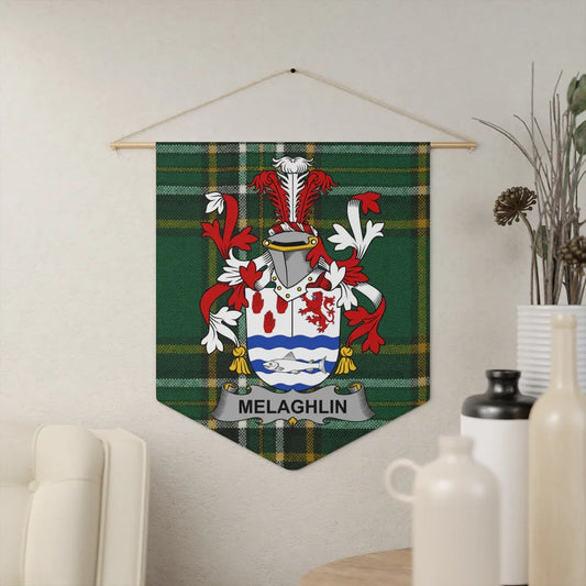 Melaghlin Crest Emblazoned Plaid Decorative Wall Product