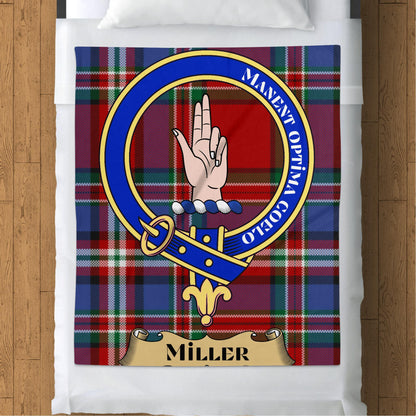 Scottish Clan Miller Tartan Throw Blanket - Living Stone Gifts