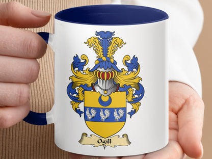 Scottish Clan Surname Osill Coat of Arms Mug - Living Stone Gifts