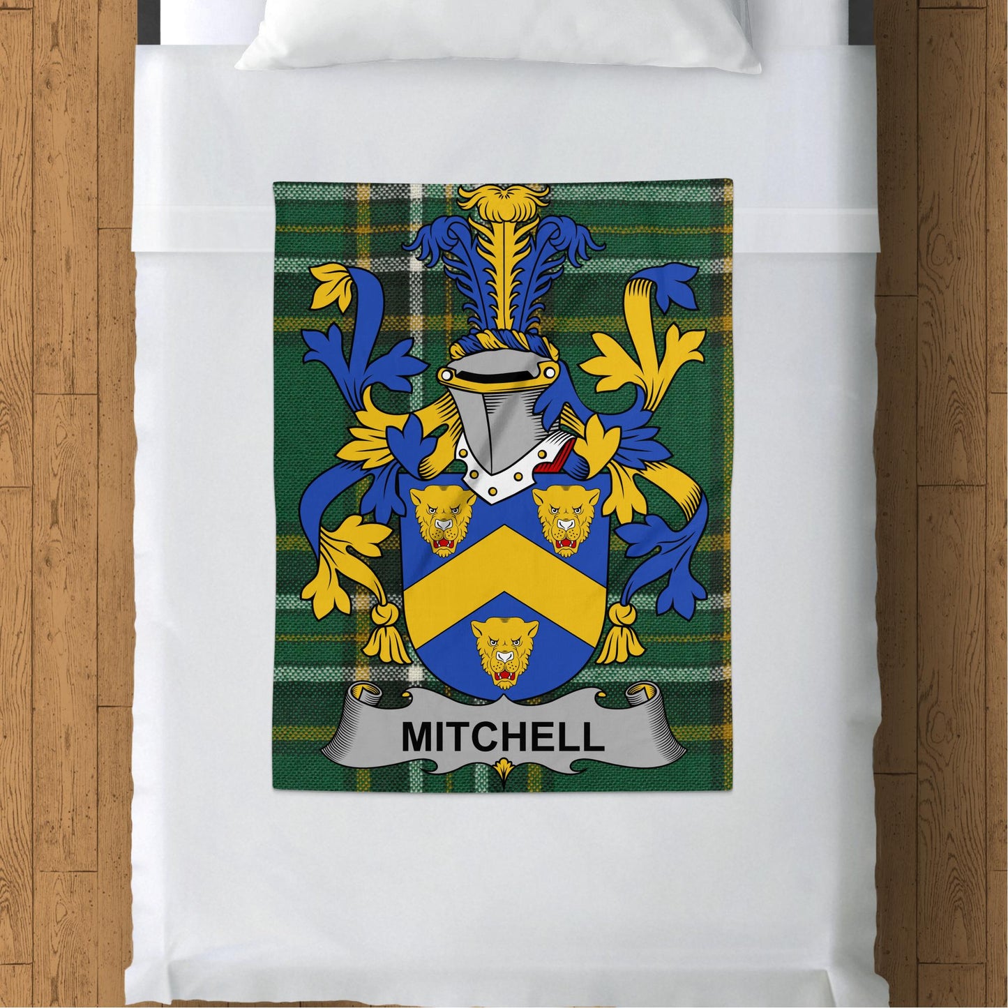 Mitchell Surname Irish Tartan Throw Blanket - Living Stone Gifts