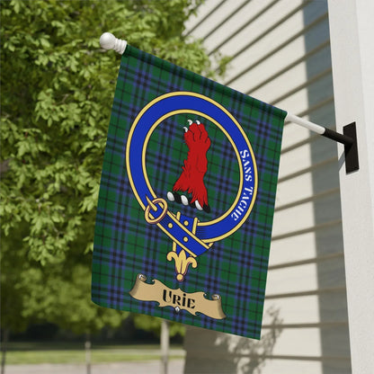 Clan Urie Tartan Flag with Family Crest product