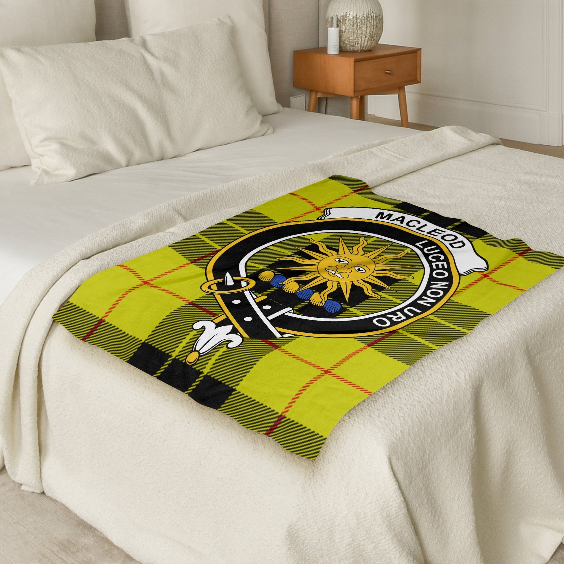 Scottish Clan MacLeod Tartan Throw Blanket - Living Stone Gifts