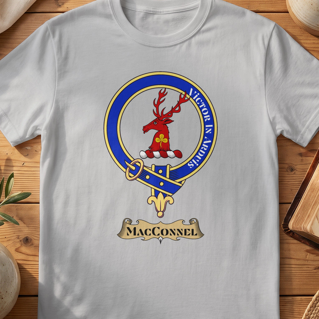 MacConnel Scottish clan crest T-shirt in Sport Grey