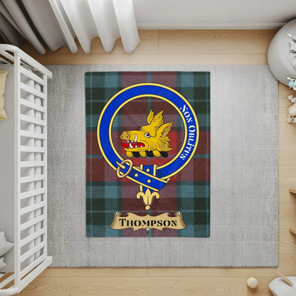Thompson Family Crest Tartan Pattern Rug product