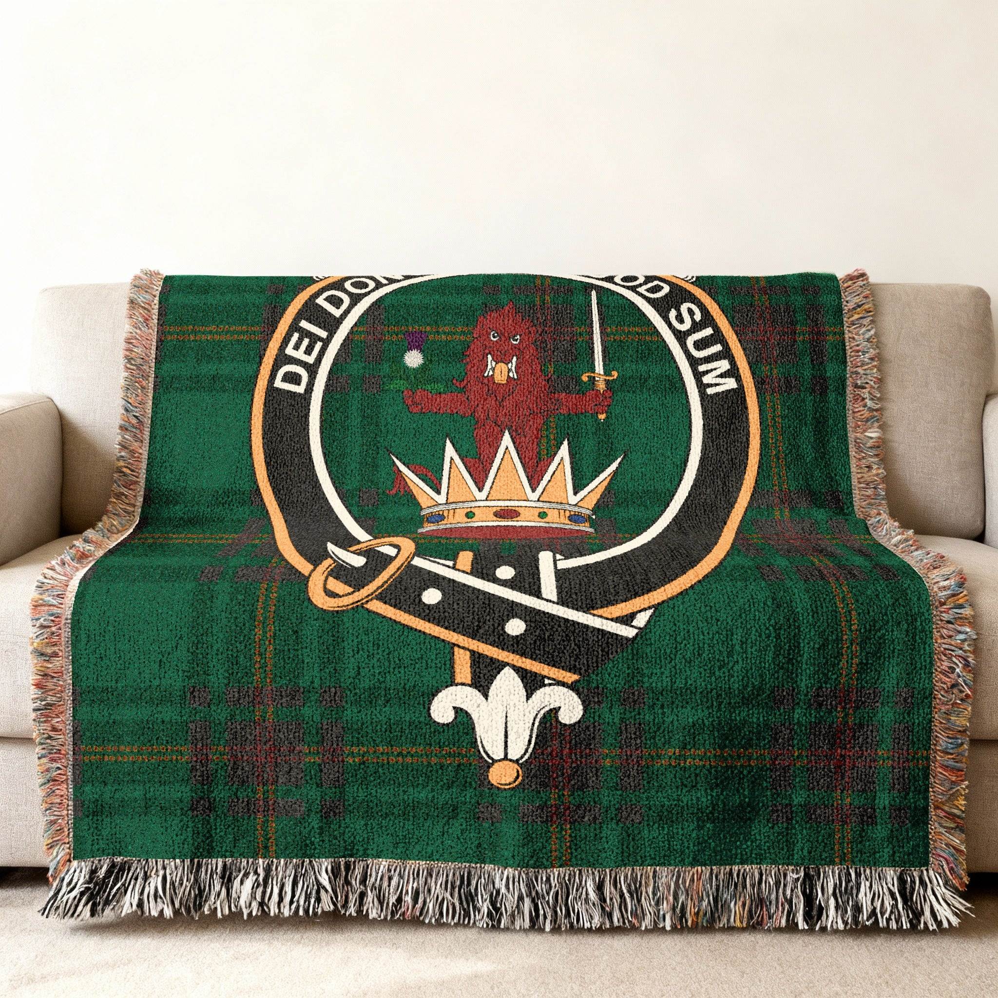 Dei Dono Sum Plaid Throw Blanket Scottish Decor