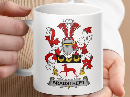 Bradstreet Family Coat of Arms Crest Mug - Celtic Ancestry Gifts