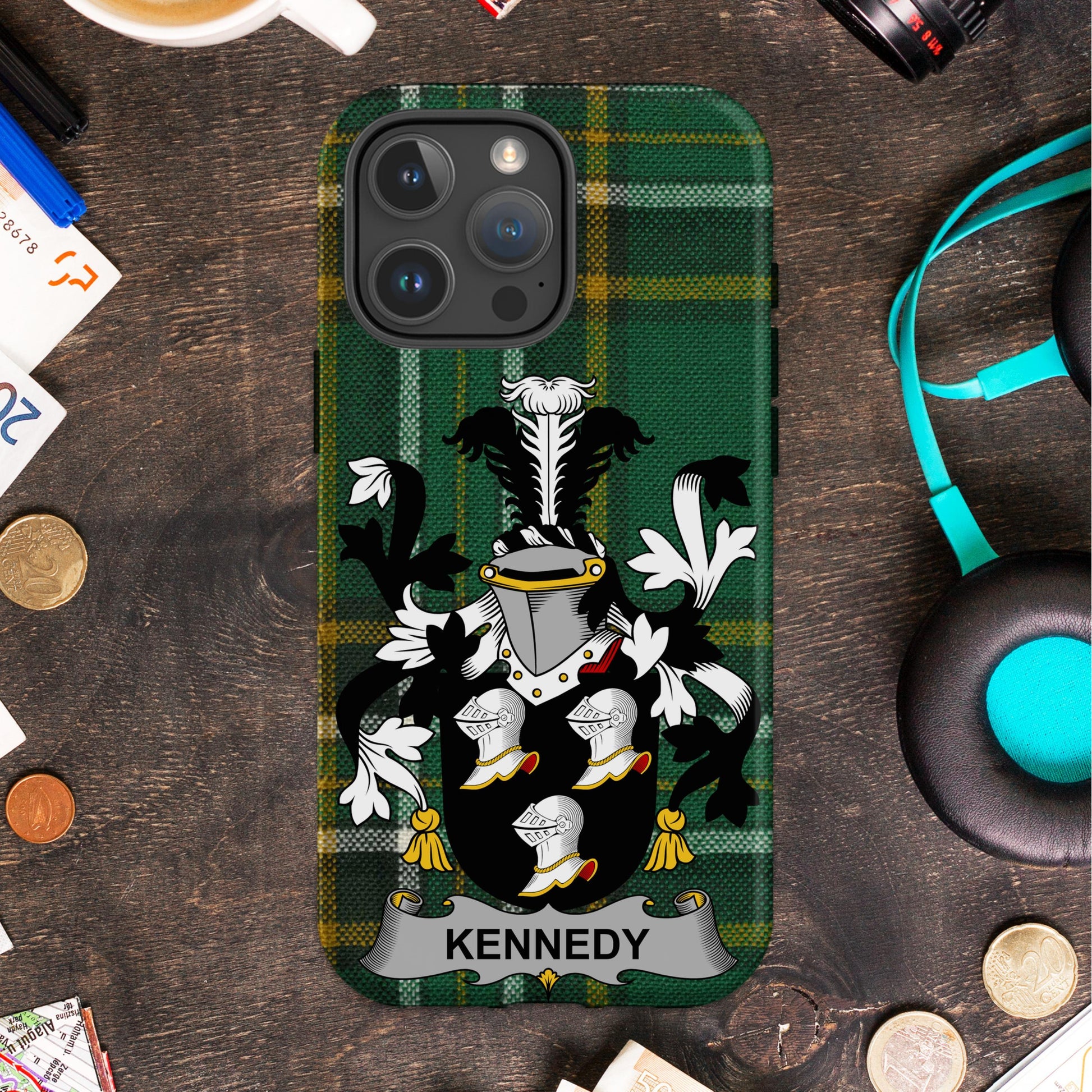 Kennedy surname Irish Family Crest Cell Phone Cover - Celtic Ancestry Gifts