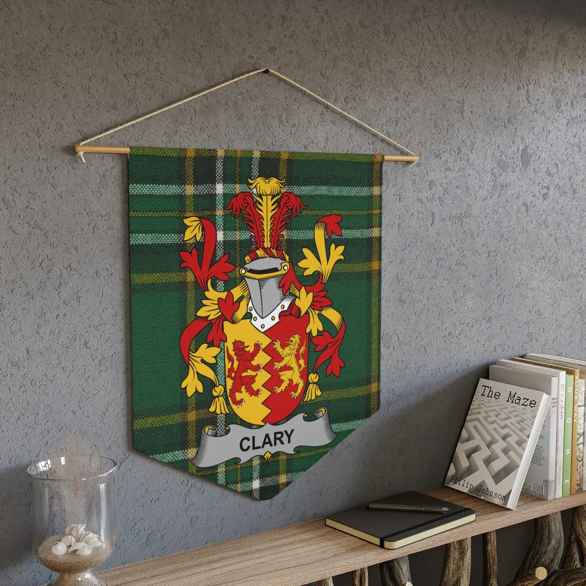 Personalized Family Crest Tartan Plaid Wall Hanging product