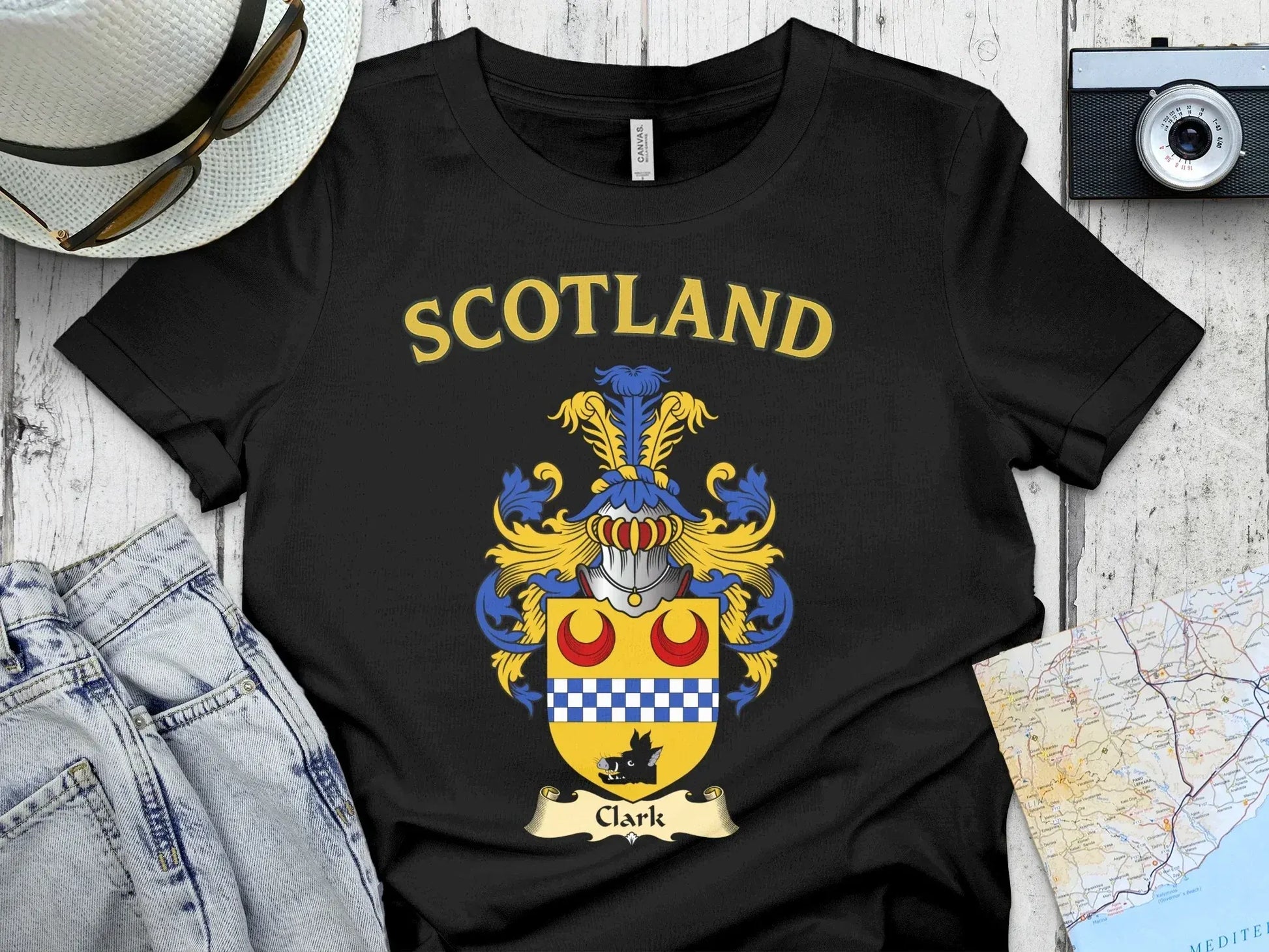 Scotland Family Crest Clark Clan Heritage T-shirt product