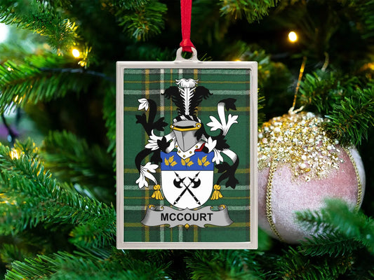 McCourt Family Crest Plaid Design Ornament product