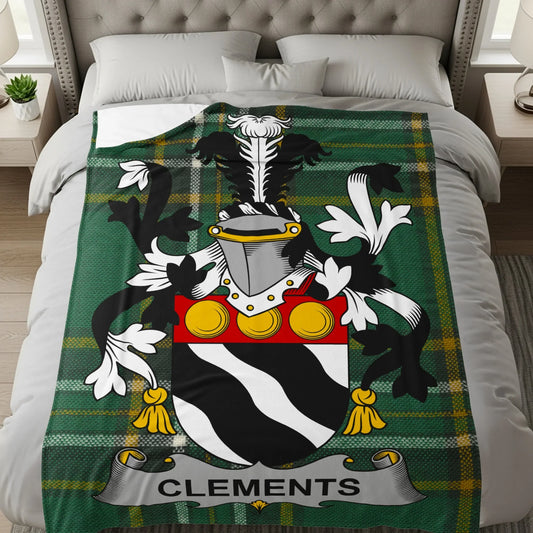 Clements Family Crest Green Plaid Blanket product