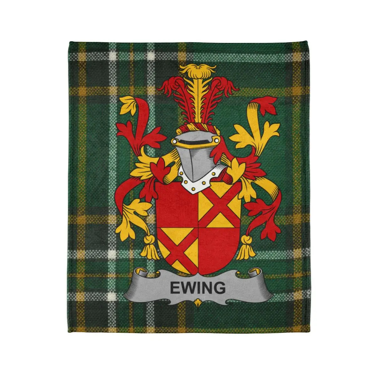 Ewing Family Crest Tartan Design Blanket product