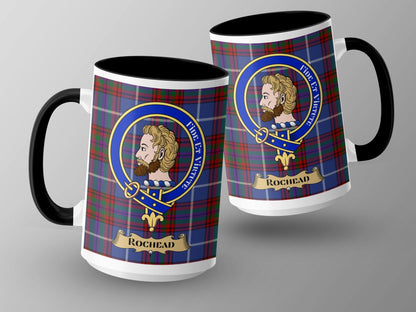 Rochead Scottish Clan Crest Tartan Pattern Coffee Mug - Living Stone Gifts