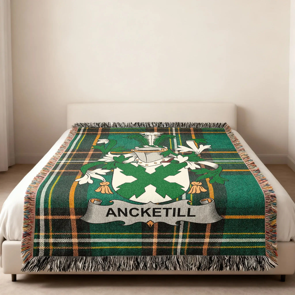 ANCKETILL Crest Green Plaid Blanket product type