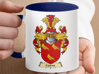 Clan Cairns Scottish Coat of Arms Accent Coffee Mug - Living Stone Gifts