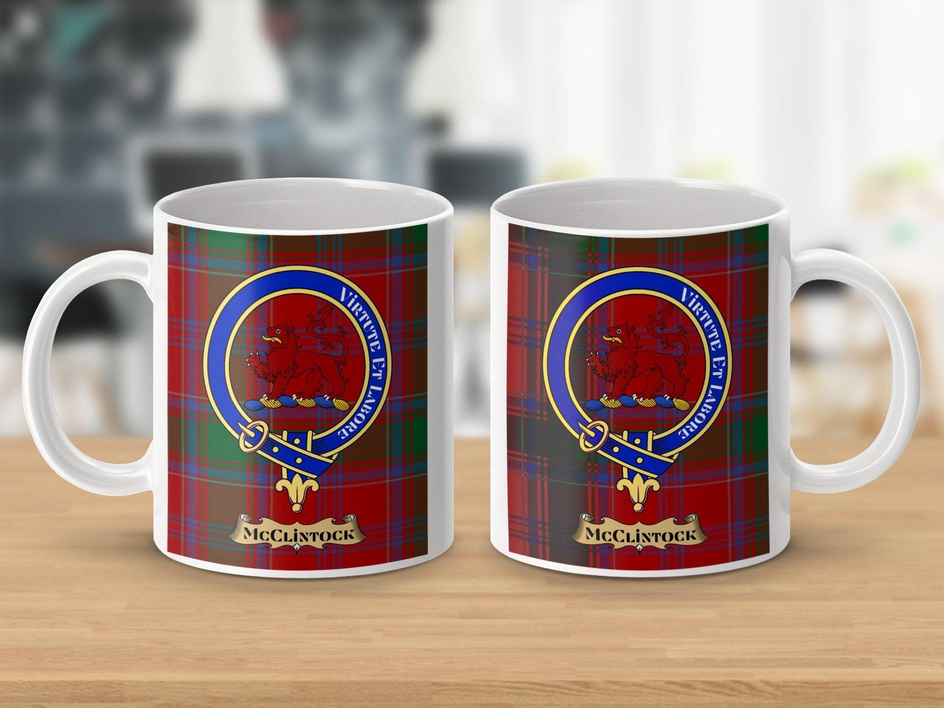 McClintock Scottish Clan Crest Tartan Mug - Living Stone Gifts