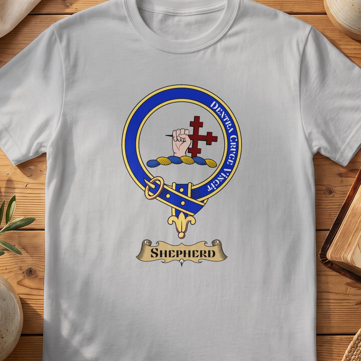 Shepherd Scottish clan crest T-shirt in Sport Grey