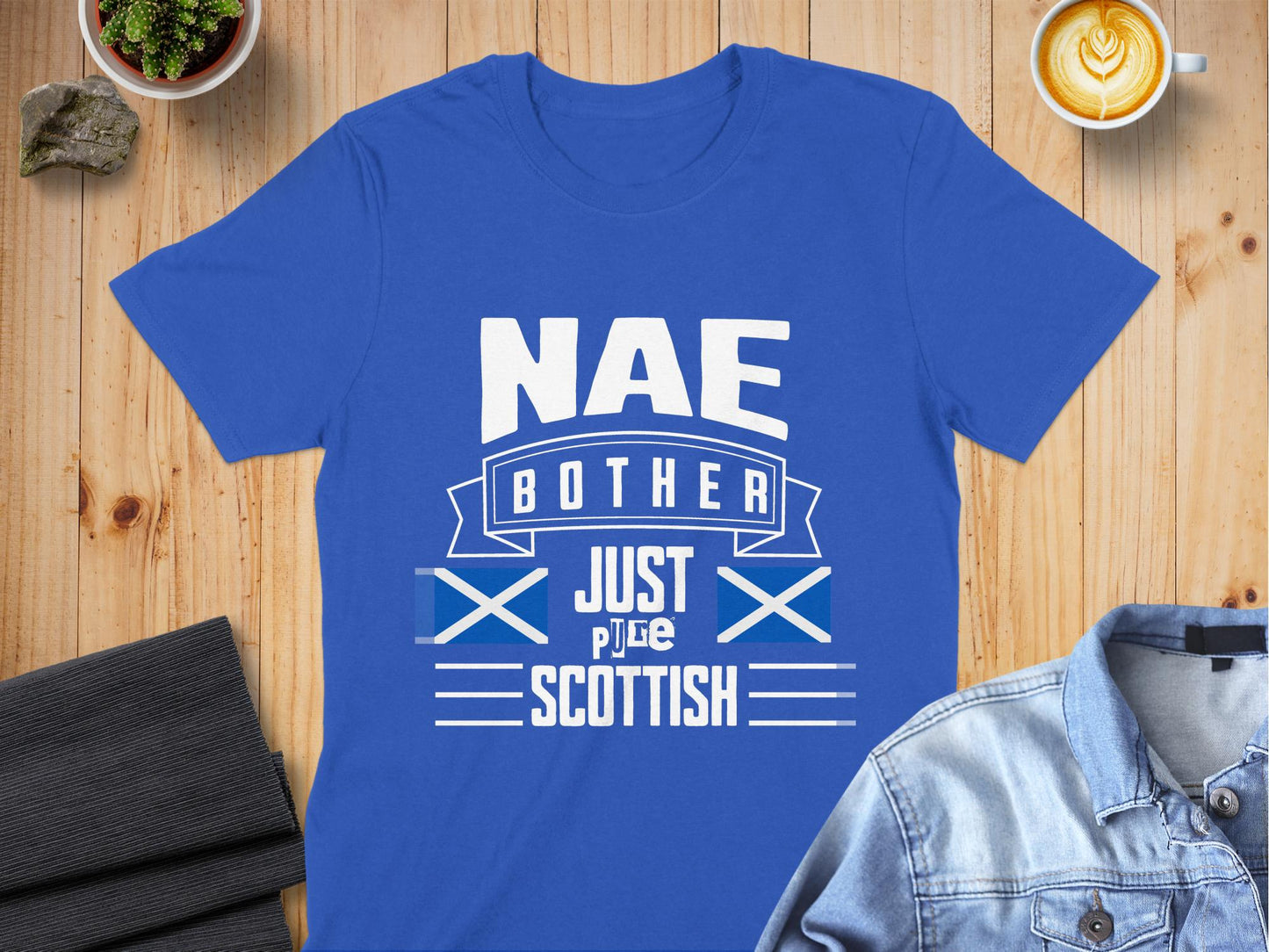 NAE BOTHER JUST PURE SCOTTISH Graphic T-Shirt - Living Stone Gifts