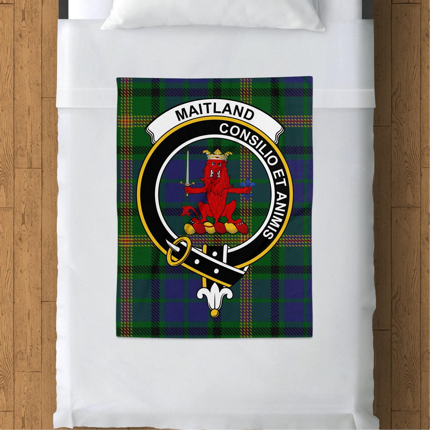 Scottish Clan Maitland Tartan Throw Blanket - Living Stone Gifts