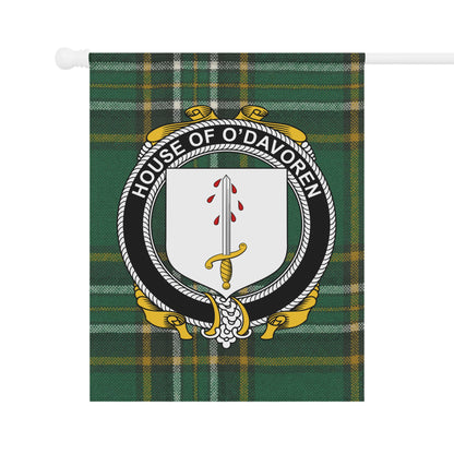 House of O'Davoren Tartan Crest Flag Product