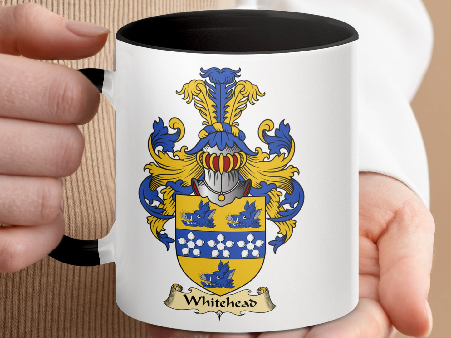 Clan Whitehead Scottish Coat of Arms Mug - Living Stone Gifts