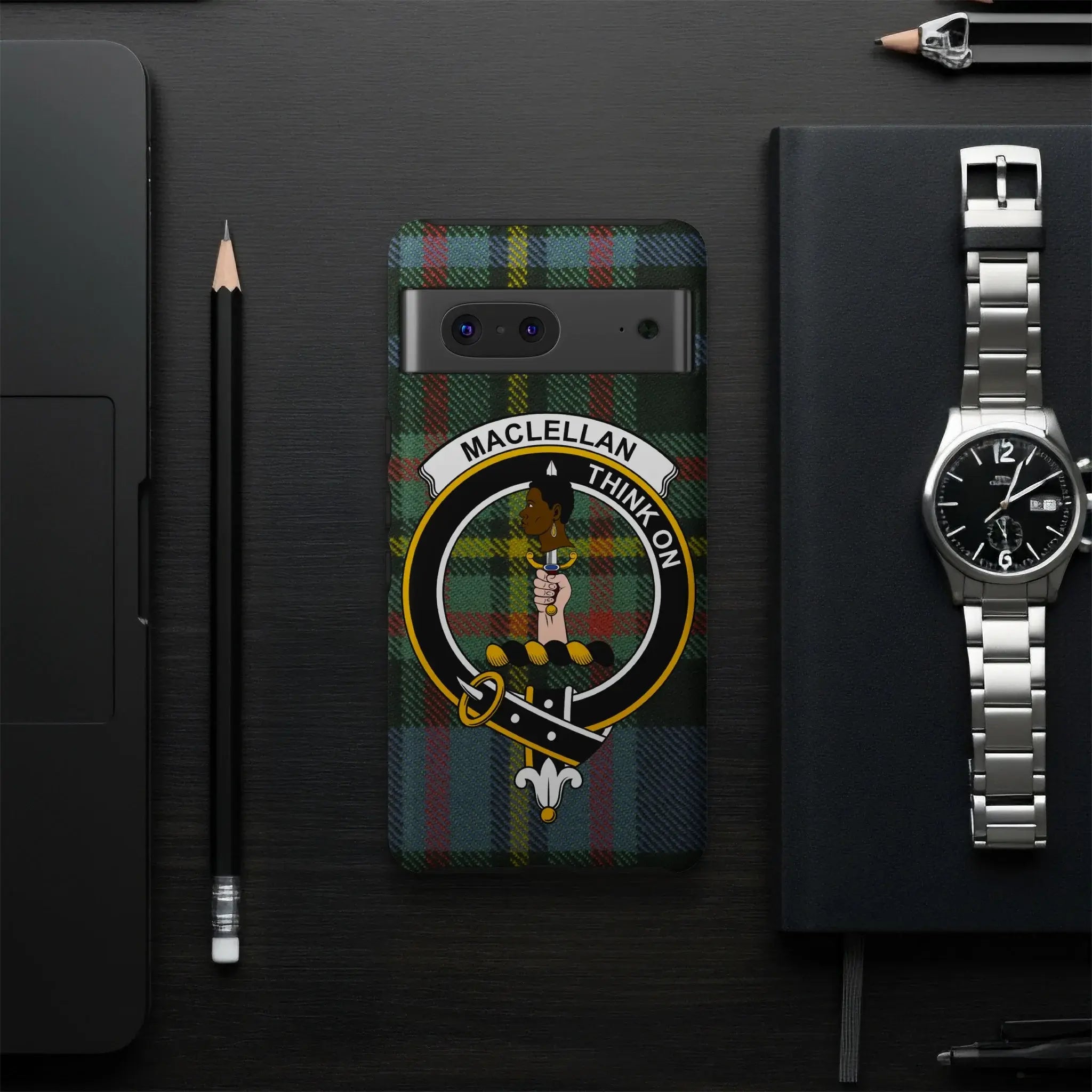 Maclellan Think On Clan Crest Tartan Phone Case