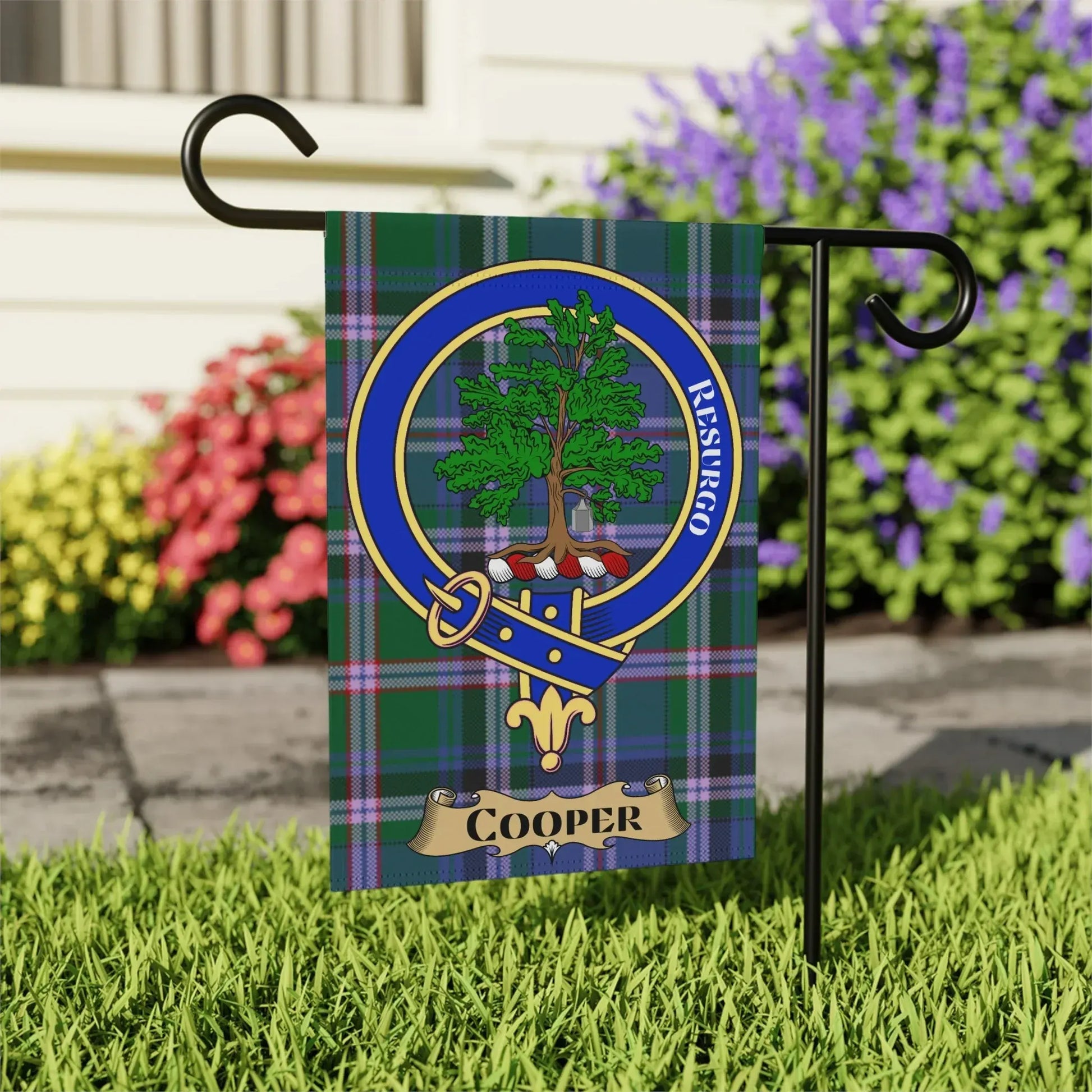 Custom Scottish Clan Crest Garden Flag product